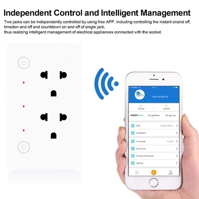 Glomarket Wifi Tuya Zigbee 소켓 화이트 듀얼 USB 슈퍼 충전 포트