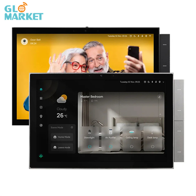 Glomarket Tuya 스마트 홈 컨트롤 패널 10인치 스크린 BLE 지그비 게이트웨이 빌딩 인터콤 호환