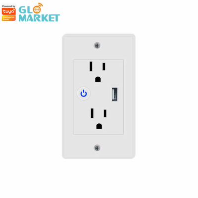 1 USB 포트와 투야 2.4GHz 와이파이 전기 콘센트 전기적 스마트 플러그 소켓