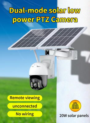 태양 전지판과 와이파이 투야 현명한 태양 카메라 20Watt 야외 감시 PTZ 카메라