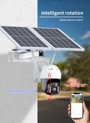 태양 전지판과 와이파이 투야 현명한 태양 카메라 20Watt 야외 감시 PTZ 카메라