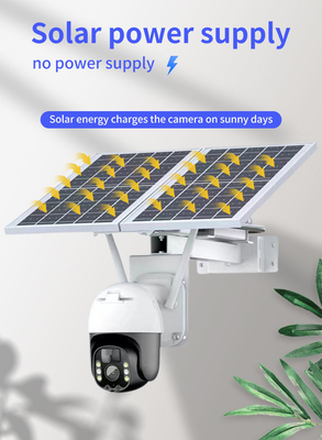 태양 전지판과 와이파이 투야 현명한 태양 카메라 20Watt 야외 감시 PTZ 카메라