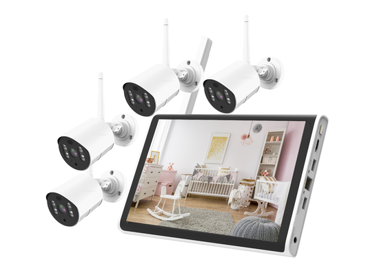 글로마켓 현명한 투야 와이파이 NVR는 4CH 카메라 1080P 10.1 인치 LCD NVR 장비를 장비를 답니다