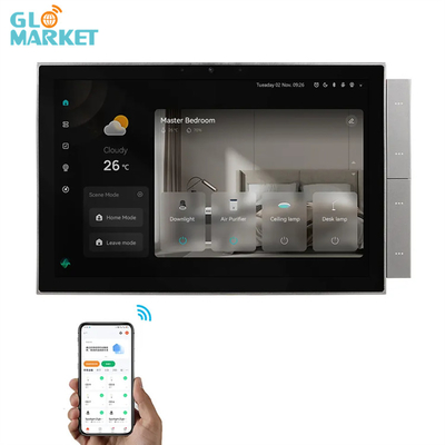 USB FHD 스마트 홈 터치 스크린 제어판 Zigbee Ble 게이트웨이 내장