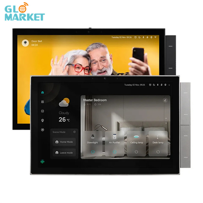 USB FHD 스마트 홈 터치 스크린 제어판 Zigbee Ble 게이트웨이 내장