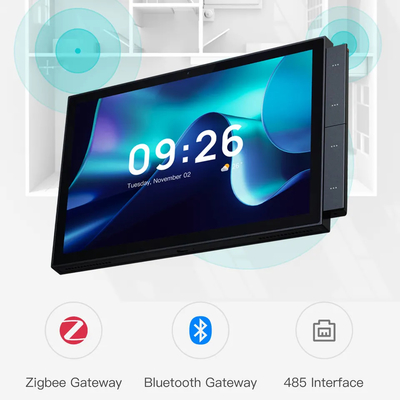 USB FHD 스마트 홈 터치 스크린 제어판 Zigbee Ble 게이트웨이 내장