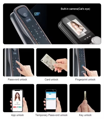 튜야 얼굴 인식 지능형 문 잠금 WiFi/지그비 지문/손가락 정맥 옵션 고양이 눈 캡처