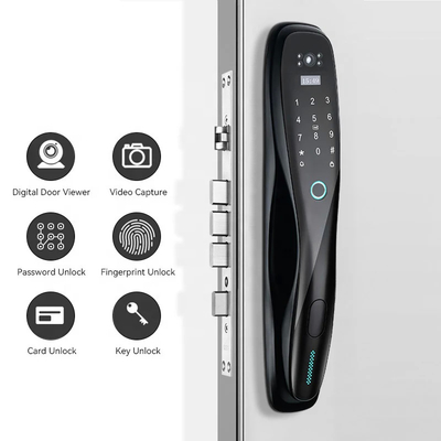 글로마켓 3D 얼굴 WIFI 스마트 완전 자동 스마트 잠금 지문 APP 카드 키 잠금 해제 카메라로 지능형 문 잠금