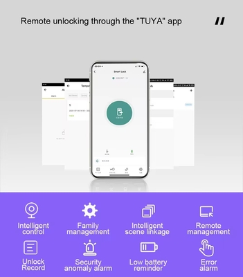 글로마켓 홈 아파트 투야 스마트 와이파이 디지털 도어 잠금 전화 APP 원격 제어 보안 지문 스마트 도어 잠금