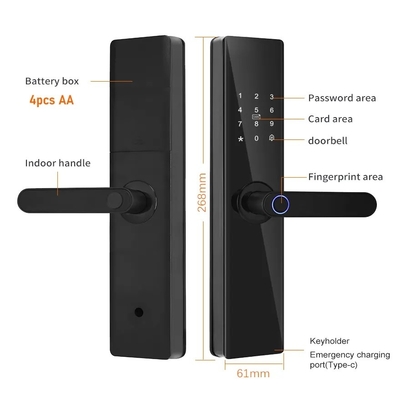 글로벌 마켓 투야 TTlock 지문 디지털 비밀번호 아파트 집 방 세라두라스 인텔리전스 보안 스마트 목조 문 잠금