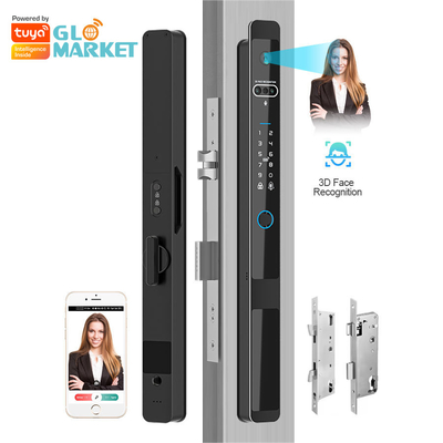 Glomarket Tuya 3d Face Cerradura 인텔리전트 자동 전기 와이파이 카메라 지문 디지털 스마트 도어 잠금