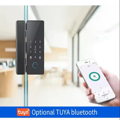 Glomarket Tuya 스마트 유리 문 잠금 바이오 메트릭 지문 BLE 스마트 전자 잠금 사무실용 유리 문