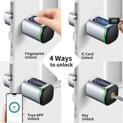 글로마켓 홈 스마트 도어 잠금 Ttlock 스마트 지문 카드 키 잠금 해제 조정 유로 실린더 스마트 잠금 Tuya 앱 도어 잠금