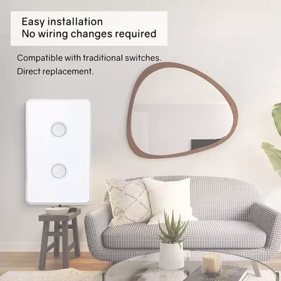 Glomarket Tuya Zigbee/wifi EU 템퍼드 글래스 콩코브 버튼 터치 라이트 스위치 1/2/3/4 갱 Wifi 벽 스위치 구글 알렉사와 작동