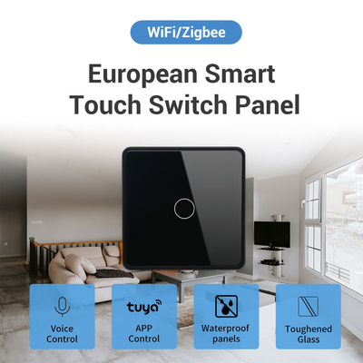 글로마켓 스마트 EU/UK 1-4Gang 벽 스위치 WIFI/지그비 유리 패널 라이트 스위치 투야 스마트 스위치 구글 알렉사